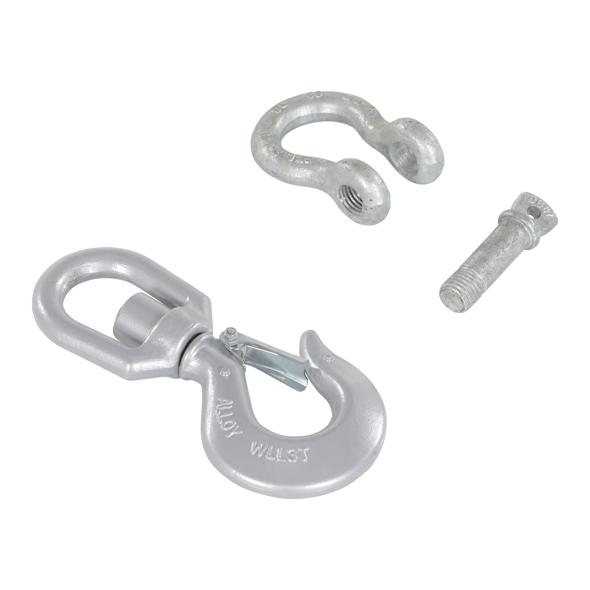 Vestil Steel Swivel Hook with Shackle - 6000-Lb. Capacity, Forged Steel, Model# HOOK-S-6